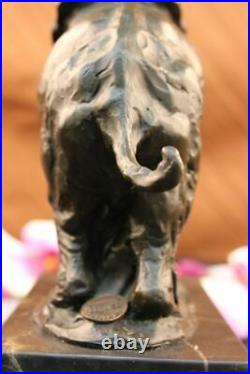 Art Deco Signed Original African Elephant Bronze Bookend Book End Sculpture Sale