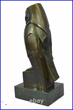 Art Deco Style Bronze Hawk Eagle Falcon Crow Bird Bookend Sculpture 15 x 6.5