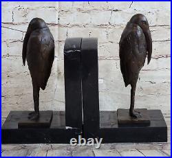 Art Deco Western Bird Bookends Book Ends Bronze Sculpture by Salvador Dali Sale