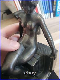 Art Nouveau Nude Female Women Bookends Art Deco Sculptures