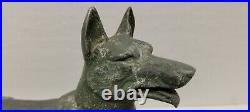 Art deco statue of dog on marble 1st quarter 20th century France Sheepdog