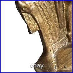 Art nouveau Matt Gold-Cast iron Dancing Lady Intricate Detail Sculpted Bookends
