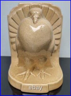 Ashtead Art Deco Pottery M95 Fantail Bird Single Bookend Percy Metcalf 1927