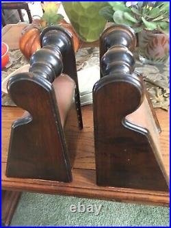 Beautiful Vintage Wood and Brass Bookends, s-ART DECO/ CLARA BOW