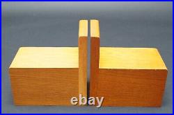 Bookends With Drawers Antique To 1930 Solid Wood Art Deco 1.98. MIN