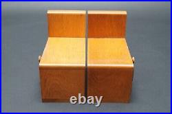 Bookends With Drawers Antique To 1930 Solid Wood Art Deco 1.98. MIN