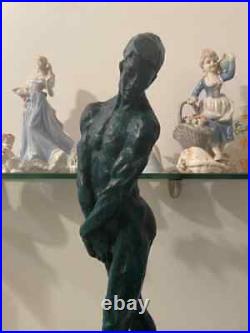 Bronze Adam Sculpture Patina Decor Statue Rodin Nude Auguste Deco Art