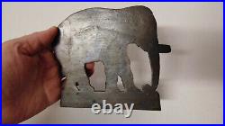 Bronze Elephant Bookends Arts and Crafts Art Deco Style 1900-1920s Vintage