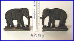 Bronze Elephant Bookends Arts and Crafts Art Deco Style 1900-1920s Vintage