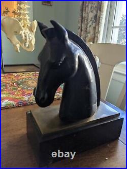 Bronze horse head, mid century modern / art deco style