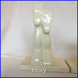 Carlton Ware Art Deco Book Ends of a Nude Lady