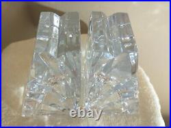 Carson Pirie & Co. Vintage Crystal Commerative Pyramid Bookends Signed