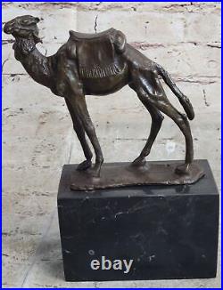 Charming Bronze Hot Cast Painted Camel Art Deco Sculpture Bookend Figurine