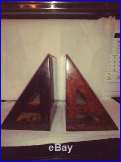 Extremely Rare Bakelite Art Deco Bookends Angular