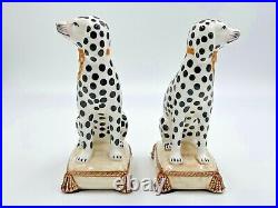Fitz And Floyd Dalmation Bookends Porcelain MINT