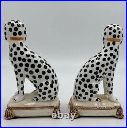 Fitz And Floyd Porcelain Dalmation Bookends