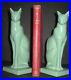 Frankart-sitting-cat-bookends-art-deco-greenie-finish-metal-a-pair-made-in-USA-01-lee