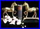 French-Antique-ART-DECO-Pair-Horses-Bookends-Bronze-Brass-Vintage-Statue-Figural-01-lcwk