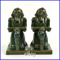Fulper Pottery Ramses-pharaoh Bookends