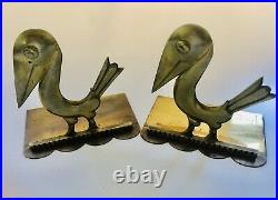 Hagenauer Art Deco Brass Pelican Bookends