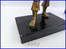 JB Hirsch Saber & Sword Pirate Soldier Cast Metal Stone Base Figurines Bookends