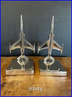 Jet plane bookends airplane bookends pilot Gift Aeroplane book ends Desk office