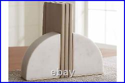 Marble Brass Bookends Set of 2
