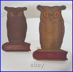 Marianne Brandt for Ruppelworks Bauhaus Owl Metal Bookends, 1920s, German Art De