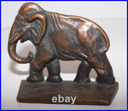 Original VERONA Art Deco Heavy Bronze Elephant Bookends