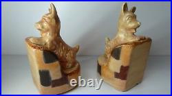 Pair Beswick Pottery Scottie Dog Bookends #87 Art Deco Statues