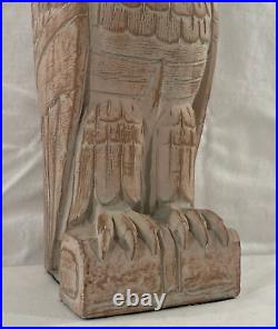 Pair Vintage 1960's Art Deco Library Of Congress Sandstone Owl Bookends 6# each