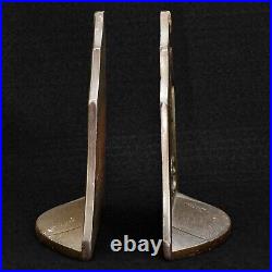 Pair of Art Deco Connecticut Foundry The Wanderer Iron Bookends 1928