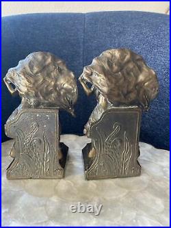 Pierre-Auguste Cot Art Noveau Bronzed Metal Bookends. The Storm No. 504
