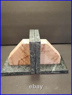 Pink and Green Marble Bookends