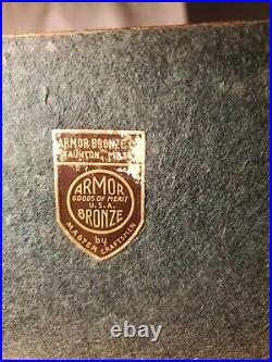 Pirate 1920's Bronze Painted Bookends Armor Bronze Taunton Mass Art Deco 10