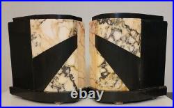 RARE French Art Deco Solid Marble Bookends, Early 20th Century, PLEASE READ