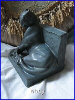 Rare 1921 ROOKWOOD PANTHER BOOKEND / PAPER WEIGHT by William Purcell McDonald
