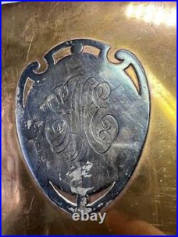 Rare Antique Art Deco Arts & Crafts Copper & Sterling Silver Bookend 5.5