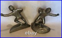 Rare Antique Hubley Football Player Grid Iron Bookends #416