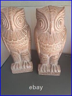 Rare Casting Owl Library of Congress Bookends John Adams Building 6.5lbs Each