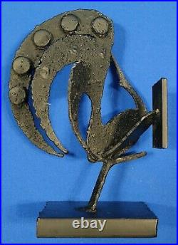 Rare Vintage Jaro Svitorka Design Brutalist Iron Sculpture Boodends