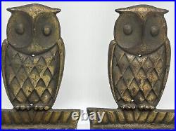 Rare Vintage Owl Bookends, Art Deco, ca 1930's, Beautiful Design