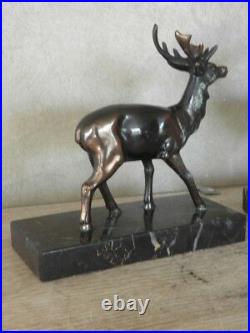 Retro bookends deer Art Deco savannah Stunning animal wild figurine book old