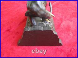 Ronson Art Metal Works Set of 2 Bronze Elephant Bookends, Deco Period