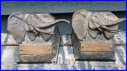 Super Rare National Cash Register Bookends Elephant NCR 1933