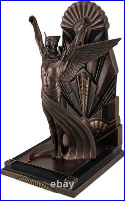 The Winged Man Metallic Copper Finish Art Deco Single Bookend Statue