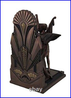 The Winged Woman Metallic Copper Finish Art Deco Single Bookend Statue