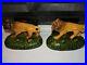 Very-Rare-Vintage-1920-s-Cliftwood-Art-Pottery-Roaring-Lion-Standing-Bookends-01-fvyz
