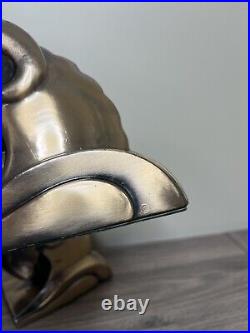 Vintage Art Deco Ram's Heads Bookends By Cornell Foundry C. 1930