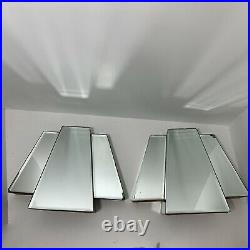 Vintage Art Deco Style Wall Sconces Mirror Book Ends